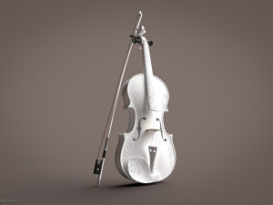 Violin Game ready Modelo 3D