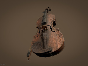 Violin Game ready Modelo 3D