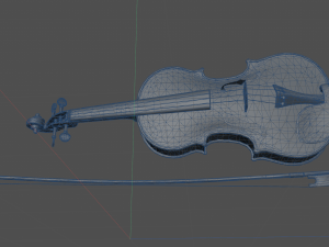 Violin Game ready Modelo 3D
