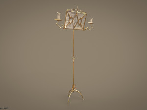 Music stand Game ready 3Dモデル