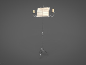 Music stand Game ready 3Dモデル