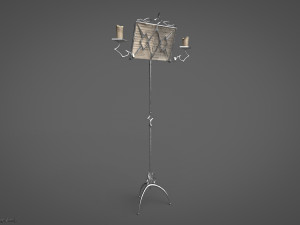Music stand Game ready 3Dモデル