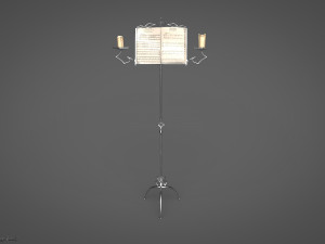 Music stand Game ready 3Dモデル