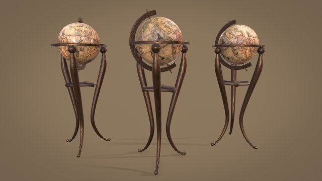Globe Game ready Modelo 3D .c4d .max .obj .3ds .fbx .stl .blend 