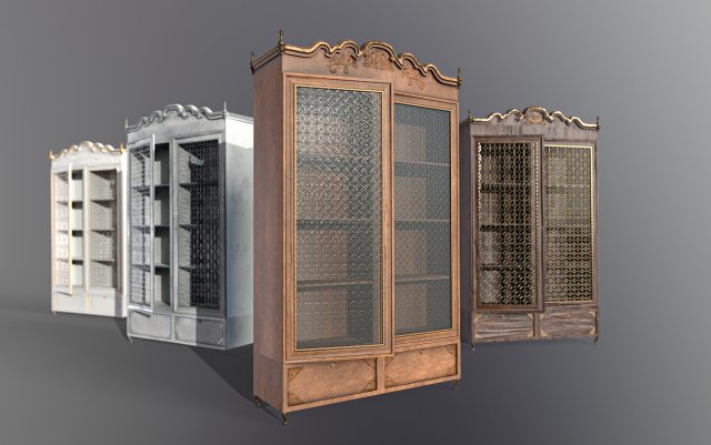 Cupboard Game ready 3D-Modell .c4d .max .obj .3ds .fbx .stl .blend 