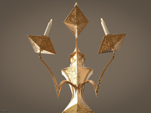 Chandelier Game ready 3D Model