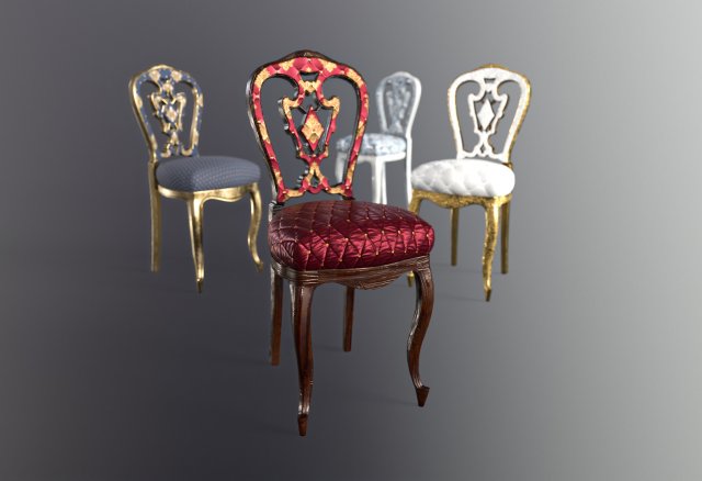 Chair Game ready Model 3D .c4d .max .obj .3ds .fbx .stl .blend 