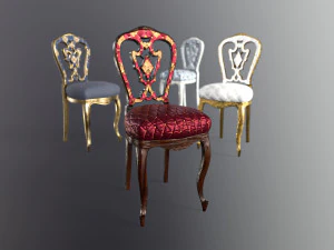 Jogo de cadeira pronto Modelo 3D