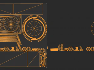 Chess clock Game ready 3D Model