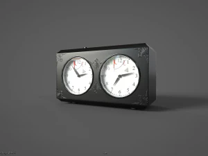 Chess clock Game ready 3D Model