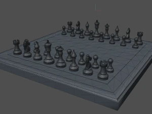 Jogo de xadrez pronto Modelo 3D
