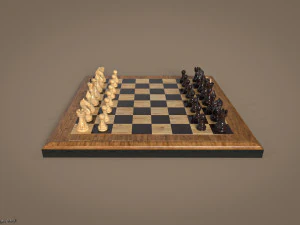 Jogo de xadrez pronto Modelo 3D