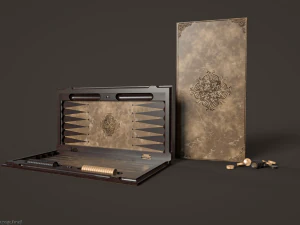 Gioco del backgammon pronto Modello 3D