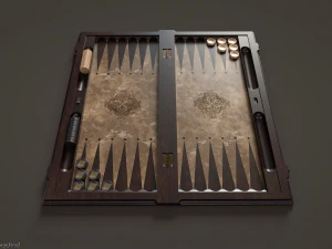 Gioco del backgammon pronto Modello 3D