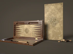 Gioco del backgammon pronto Modello 3D