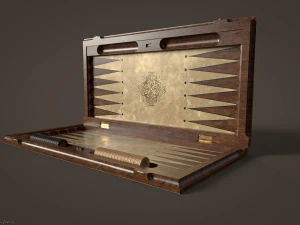 Gioco del backgammon pronto Modello 3D