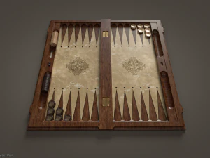 Gioco del backgammon pronto Modello 3D
