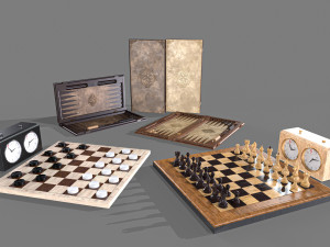 Boardgames Game ready 3D-Modell