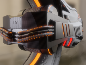 Sci-fi motorbike High poly 3D-Modell