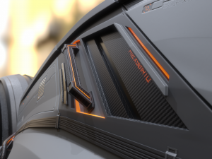 Sci-fi motorbike High poly 3D-Modell