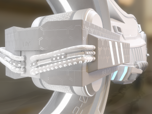 Sci-fi motorbike High poly 3D-Modell