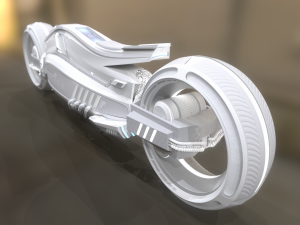 Sci-fi motorbike High poly 3D-Modell