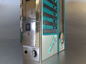 1986 FM-AM Cassette Recorder Game ready Modelo 3D