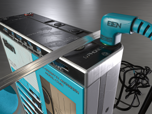 1986 FM-AM Cassette Recorder Game ready Modelo 3D