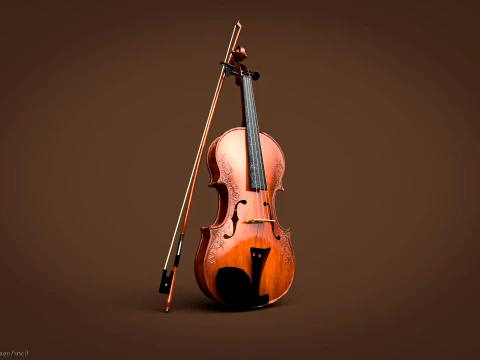 Violin 3D Model
