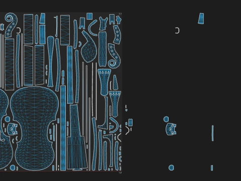Violin 3D Model