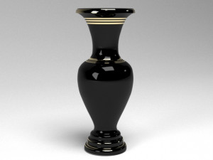 Elegant Line Vase Model 3D