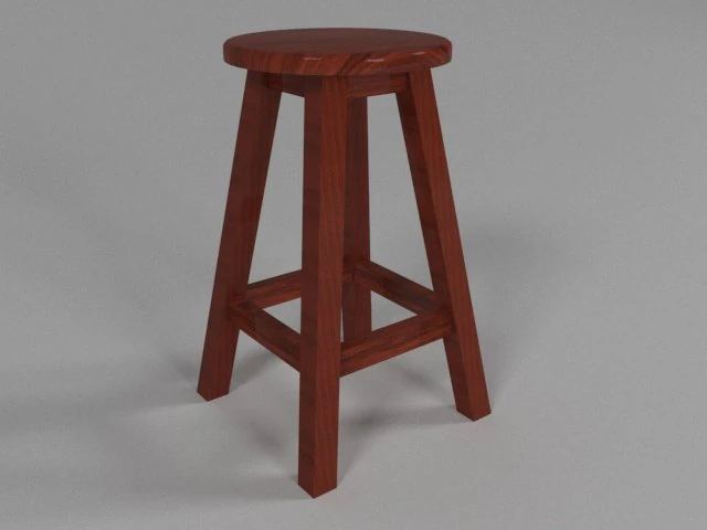 Wooden Bench 3D Model .c4d .max .obj .3ds .fbx .stl .blend 