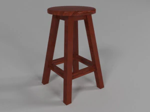 Wooden Bench 3D Model