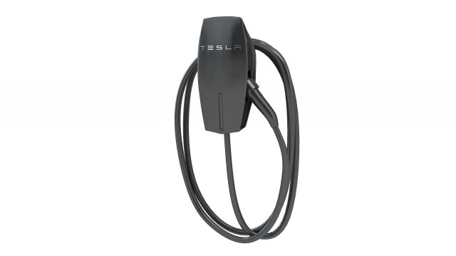 TESLA Wall Connector01 3D Model .c4d .max .obj .3ds .fbx .stl .blend 