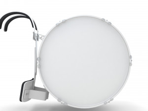 Marching bass drum with carrier pure white 3D Модель