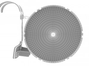 Marching bass drum with carrier pure white 3D Модель
