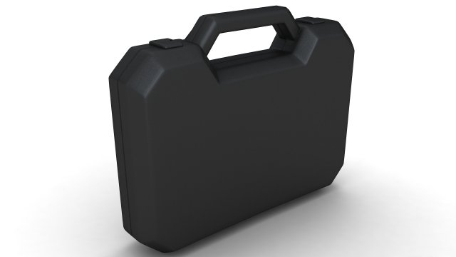 Black Plastic Case Model 3D .c4d .max .obj .3ds .fbx .stl .blend 