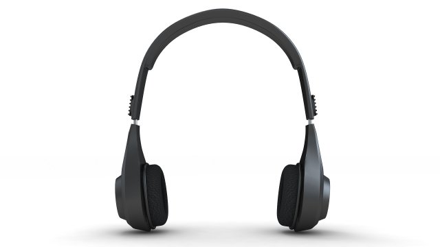 Black headphone Model 3D .c4d .max .obj .3ds .fbx .stl .blend 