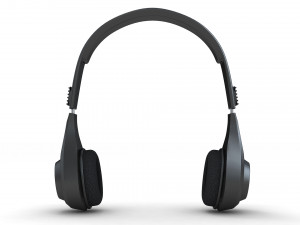 Black headphone 3D Model