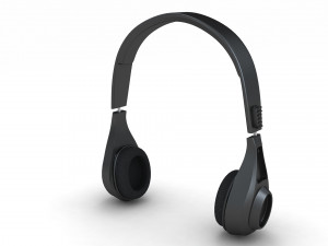 Black headphone Model 3D