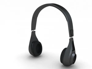 Black headphone 3D Model