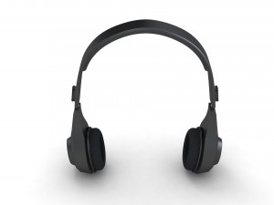 Black headphone Model 3D