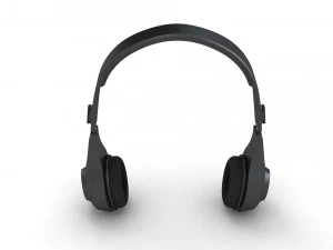 Black headphone 3D Model