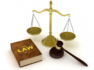 Legal Gavel Scales And Law Book 3D 모델