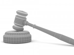 Legal Gavel Scales And Law Book 3D 模型