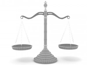 Legal Gavel Scales And Law Book 3D 模型
