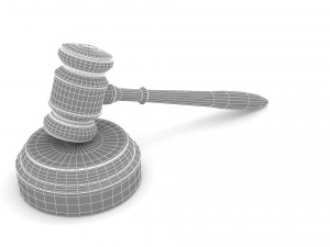 Legal Gavel Scales And Law Book 3D 模型