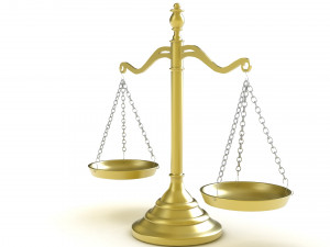 Legal Gavel Scales And Law Book 3D 模型
