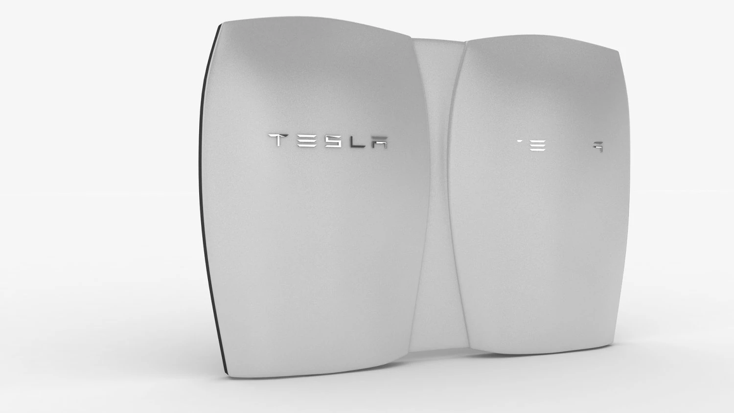 Tesla Powerwall Double Unit 3D Model .c4d .max .obj .3ds .fbx .stl .blend