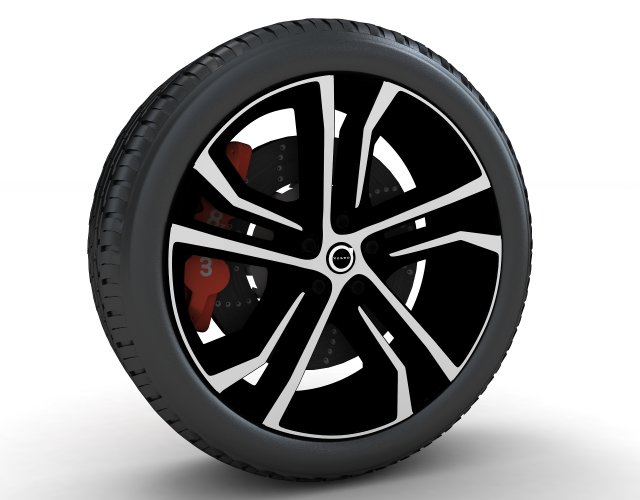 Car wheel 3D 模型 .c4d .max .obj .3ds .fbx .stl .blend 
